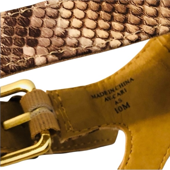 NEW ADRIENNE VITTADINI PLATFORM ESPADRILLE 10 Jute Wedge Snakeskin - Picture 14 of 15